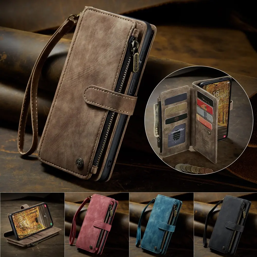 CaseMe C30 Samsung Galaxy S25 Edge Hoesje Pasjeshouder Book Case Bruin afbeelding 10