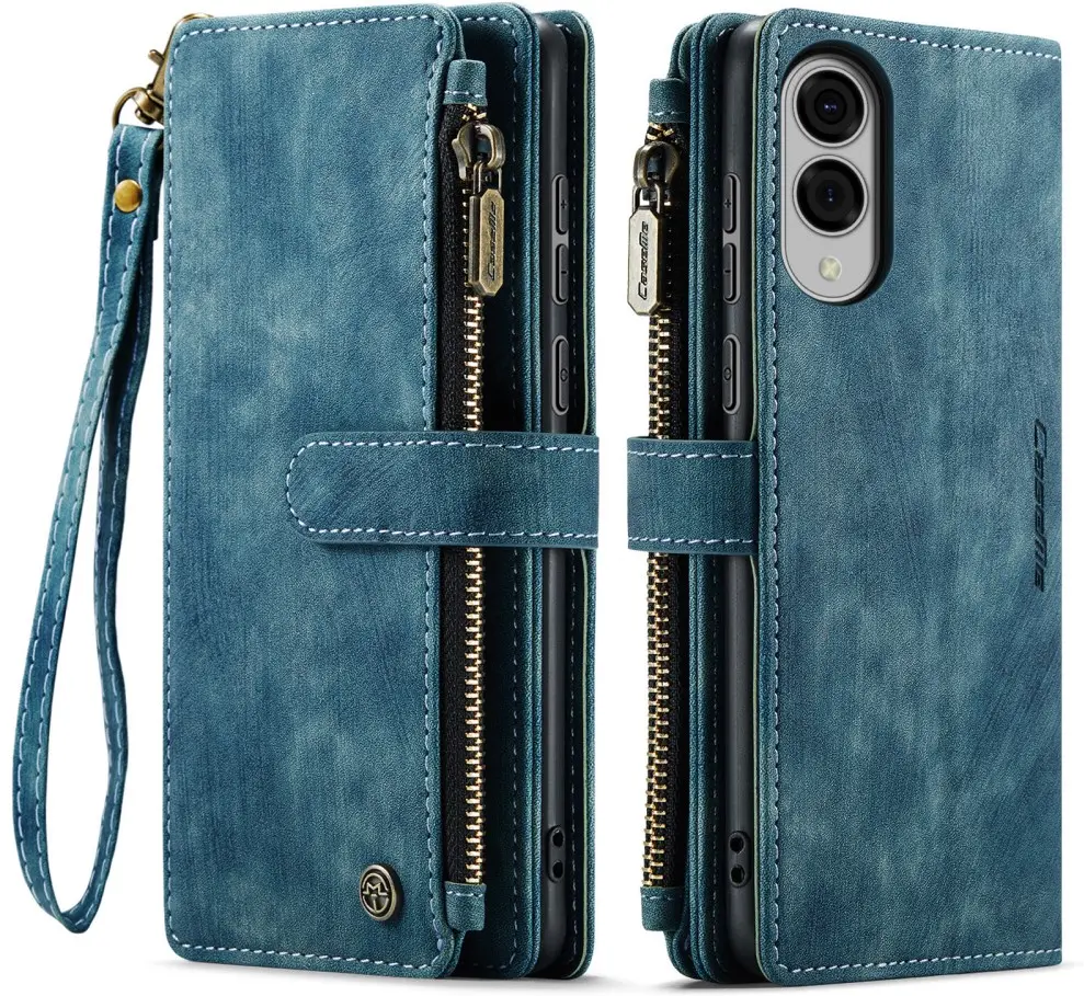 CaseMe C30 Samsung Galaxy S25 Edge Hoesje Pasjeshouder Book Case Blauw afbeelding 1