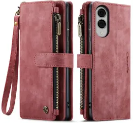 CaseMe C30 Samsung Galaxy S25 Edge Hoesje Pasjeshouder Book Case Rood