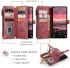 CaseMe C30 Samsung Galaxy S25 Edge Hoesje Pasjeshouder Book Case Rood afbeelding 3