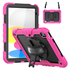 Apple iPad 11 (2025) / 10.9 (2022) Hoes met Screen Protector en Handriem Roze
