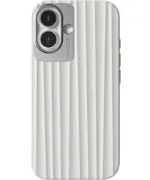 Nudient Bold Case Apple iPhone 16 Hoesje Siliconen met MagSafe Wit afbeelding