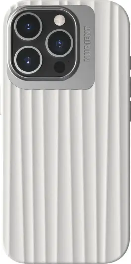 Nudient Bold Case Apple iPhone 16 Pro Hoesje Siliconen met MagSafe Wit afbeelding 1