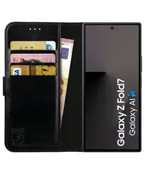 Rosso Element Samsung Galaxy Z Fold 7 Hoesje Book Case Wallet Zwart afbeelding