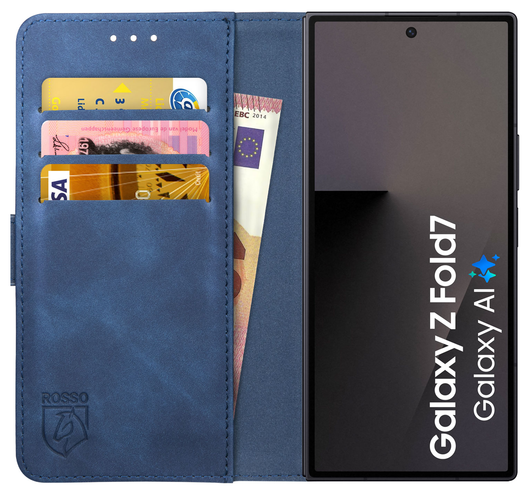 Rosso Element Samsung Galaxy Z Fold 7 Hoesje Book Case Wallet Blauw afbeelding 1