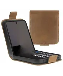 Rosso Element Samsung Galaxy Z Flip 7 Hoesje Book Case Wallet Bruin afbeelding