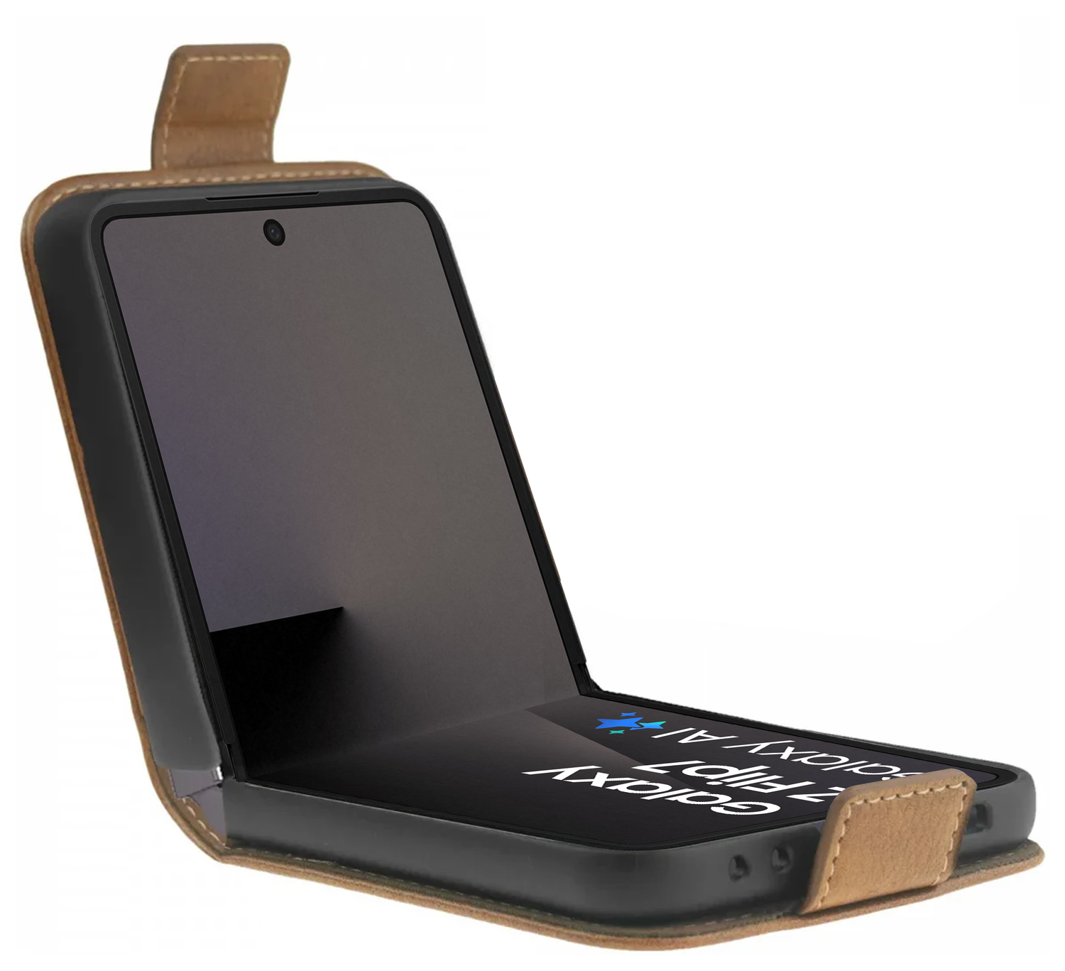 Rosso Element Samsung Galaxy Z Flip 7 Hoesje Book Case Wallet Bruin afbeelding 3