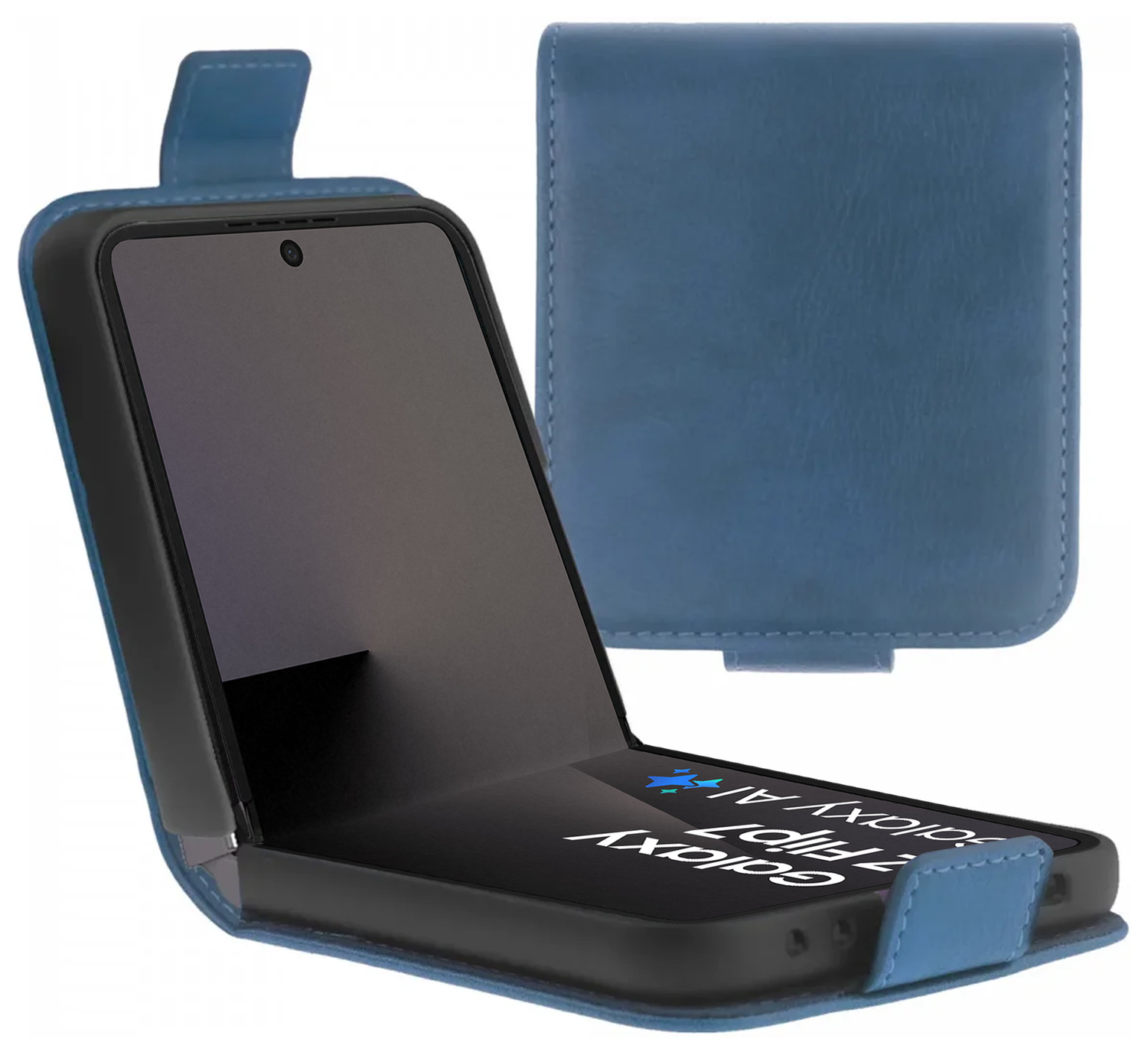 Rosso Element Samsung Galaxy Z Flip 7 Hoesje Book Case Wallet Blauw afbeelding 1