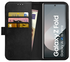 Rosso Deluxe Samsung Galaxy Z Fold 7 Hoesje Echt Leer Book Case Zwart afbeelding 1