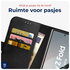Rosso Deluxe Samsung Galaxy Z Fold 7 Hoesje Echt Leer Book Case Zwart afbeelding 7
