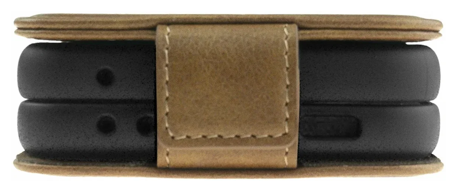 Rosso Deluxe Samsung Galaxy Z Flip 7 Hoesje Echt Leer Book Case Bruin afbeelding 6