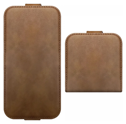 Rosso Deluxe Samsung Galaxy Z Flip 7 Hoesje Echt Leer Book Case Bruin afbeelding 5