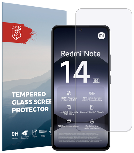 Rosso Xiaomi Redmi Note 14 5G 9H Tempered Glass Screen Protector afbeelding 1