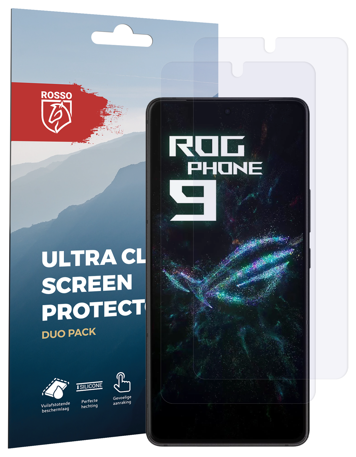 Rosso Asus ROG Phone 9 / 9 Pro Screen Protector Case Friendly Folie Duo Pack afbeelding 8