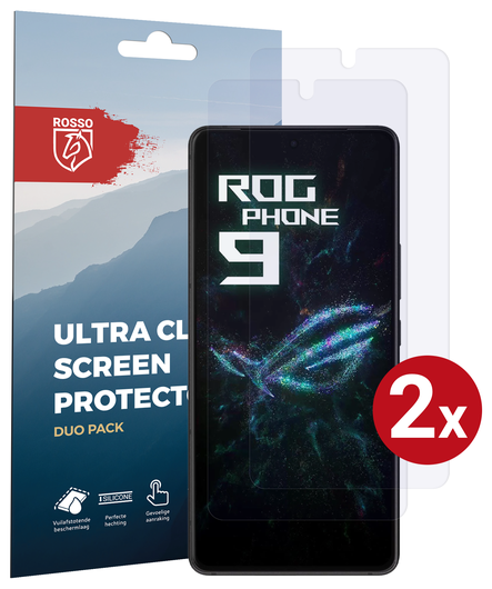 Rosso Asus ROG Phone 9 / 9 Pro Screen Protector Case Friendly Folie Duo Pack afbeelding 1