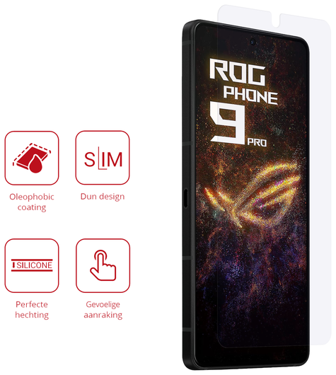 Rosso ASUS ROG Phone 9 Pro Screen Protector Case Friendly Folie Duo Pack afbeelding 2