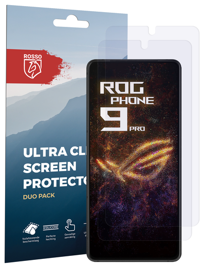 Rosso ASUS ROG Phone 9 Pro Screen Protector Case Friendly Folie Duo Pack afbeelding 8