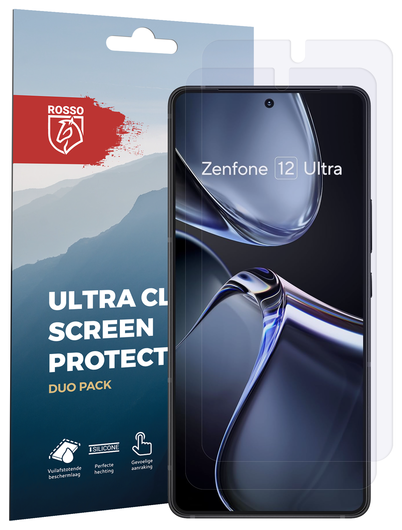 Rosso Asus Zenfone 12 Ultra Screen Protector Case Friendly Folie Duo Pack afbeelding 8