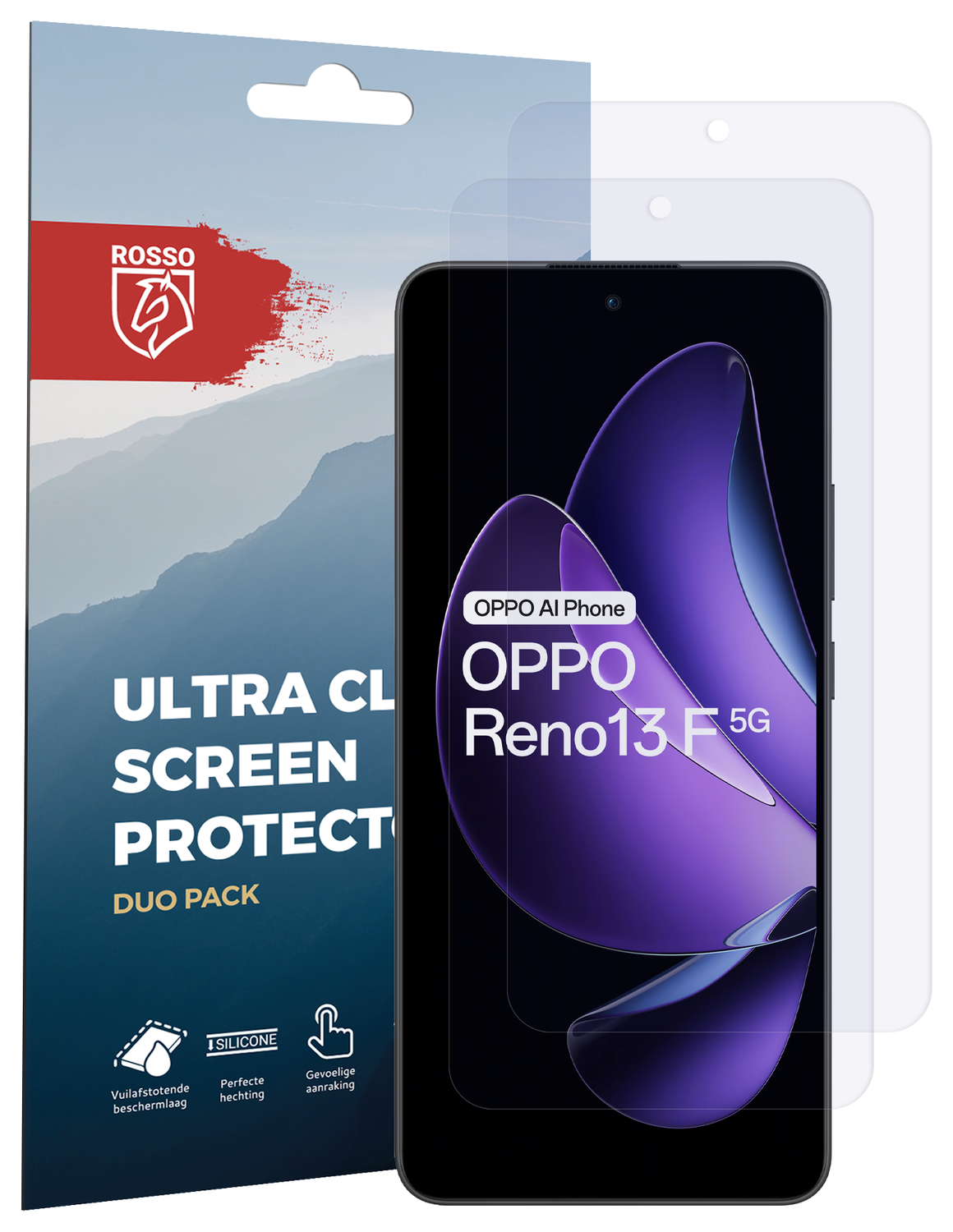 Rosso Oppo Reno 13 F Screen Protector Case Friendly Folie Duo Pack afbeelding 8