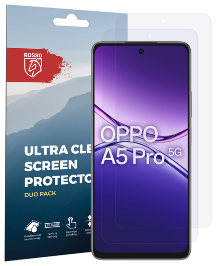 Rosso Oppo A5 Pro Screen Protector Case Friendly Folie Duo Pack afbeelding 8