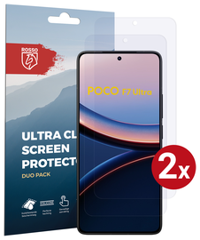 Rosso Xiaomi Poco F7 Ultra Screen Protector Case Friendly Folie Duo Pack