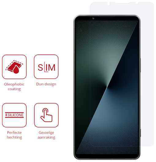 Rosso Sony Xperia 1 VII Screen Protector Case Friendly Folie Duo Pack afbeelding 2