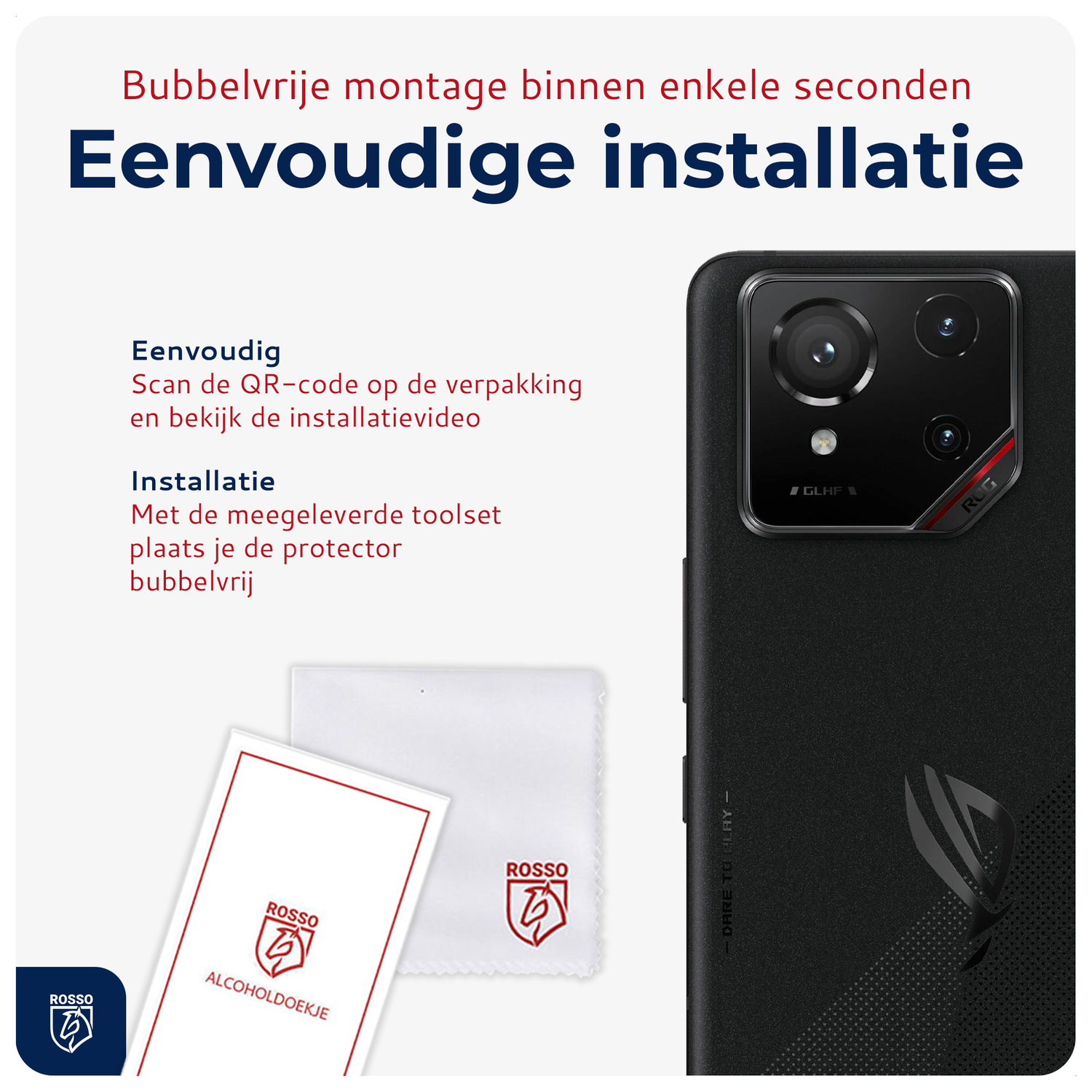Rosso Asus ROG Phone 9 / 9 Pro Camera Lens Protector Transparant afbeelding 6