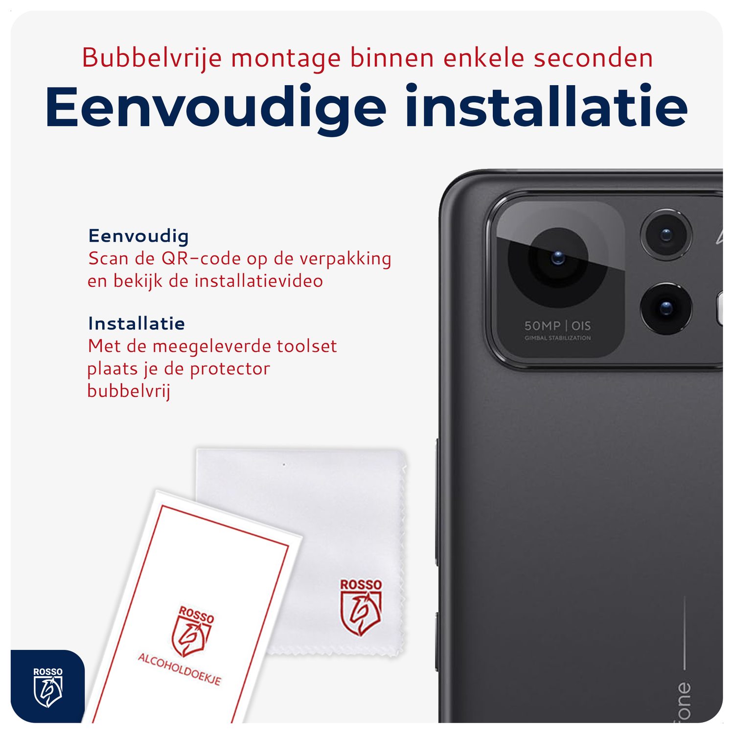 Rosso Asus Zenfone 12 Ultra Camera Lens Protector Transparant afbeelding 5