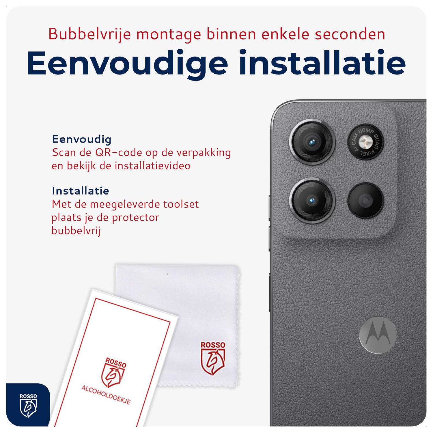 Rosso Motorola Moto G15 / G15 Power Camera Lens Protector Transparant afbeelding 6
