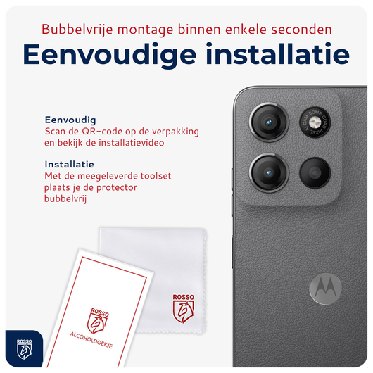 Rosso Motorola Moto G15 / G15 Power Camera Lens Protector Transparant afbeelding 6