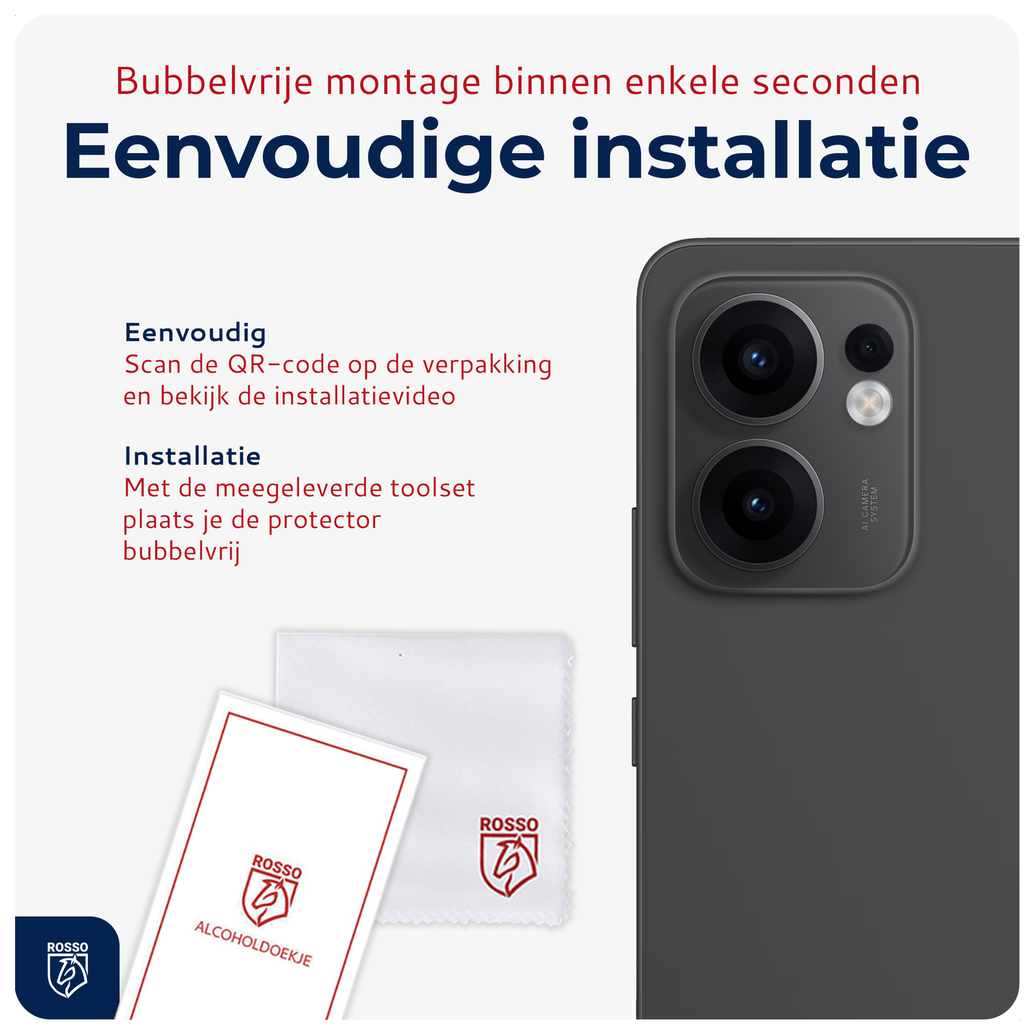 Rosso Oppo Reno 13 F Camera Lens Protector Transparant afbeelding 6