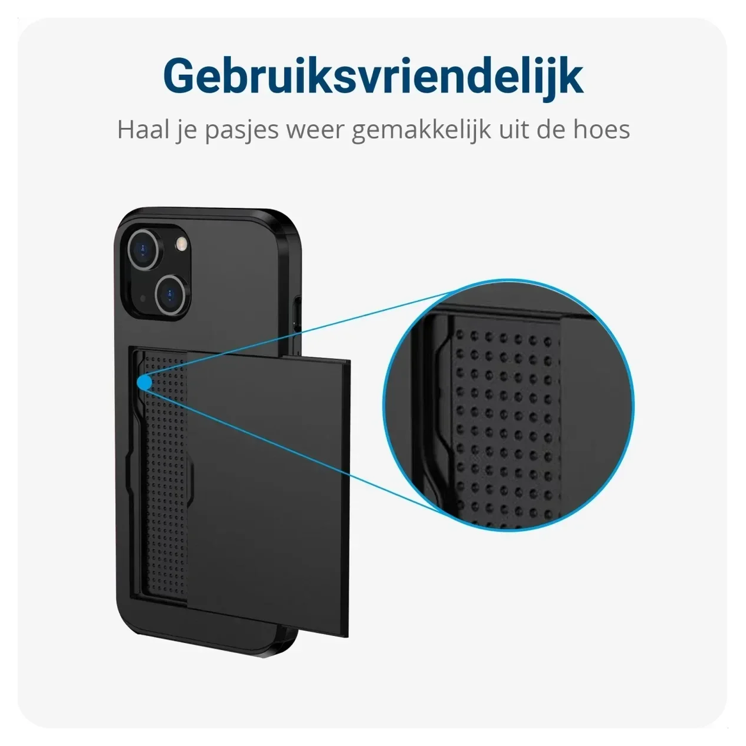 Samsung Galaxy A16 Hoesje met Slider Kaarthouder Back Cover Zwart afbeelding 7