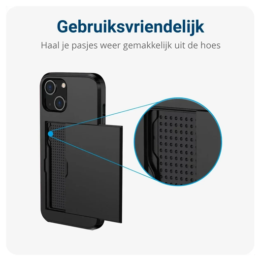 Samsung Galaxy A16 Hoesje met Slider Kaarthouder Back Cover Zwart afbeelding 7