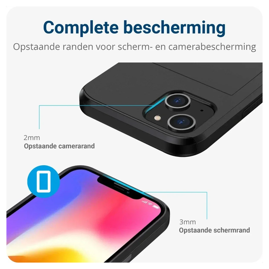 Samsung Galaxy A16 Hoesje met Slider Kaarthouder Back Cover Zwart afbeelding 8