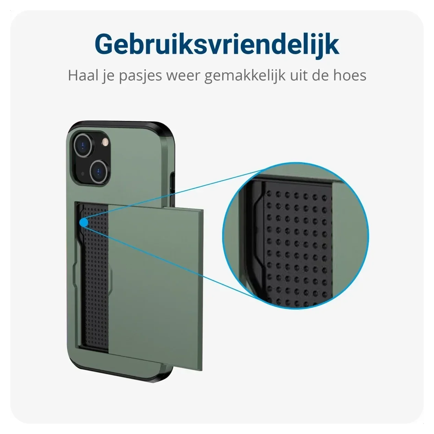 Samsung Galaxy A16 Hoesje met Slider Kaarthouder Back Cover Groen afbeelding 7