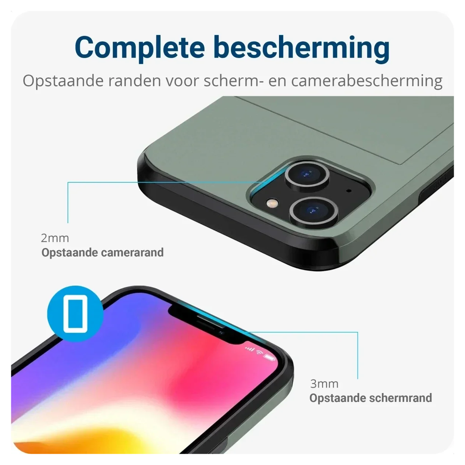Samsung Galaxy A16 Hoesje met Slider Kaarthouder Back Cover Groen afbeelding 9