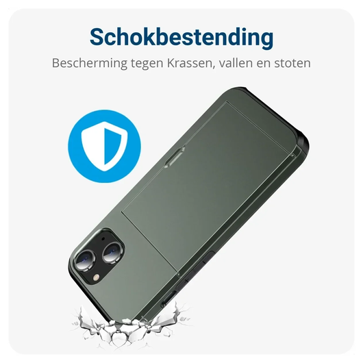 Samsung Galaxy A16 Hoesje met Slider Kaarthouder Back Cover Groen afbeelding 4
