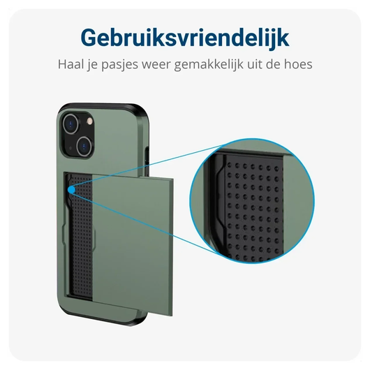 Samsung Galaxy A16 Hoesje met Slider Kaarthouder Back Cover Groen afbeelding 7