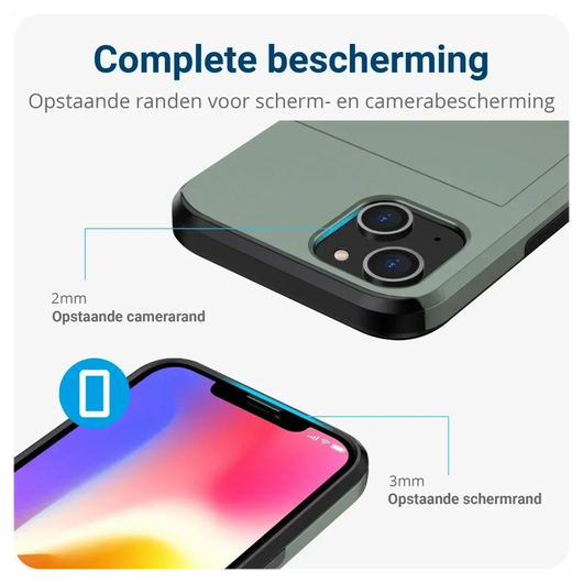 Samsung Galaxy A16 Hoesje met Slider Kaarthouder Back Cover Groen afbeelding 9