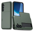 Samsung Galaxy A16 Hoesje met Slider Kaarthouder Back Cover Groen
