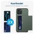 Samsung Galaxy A16 Hoesje met Slider Kaarthouder Back Cover Groen afbeelding 2