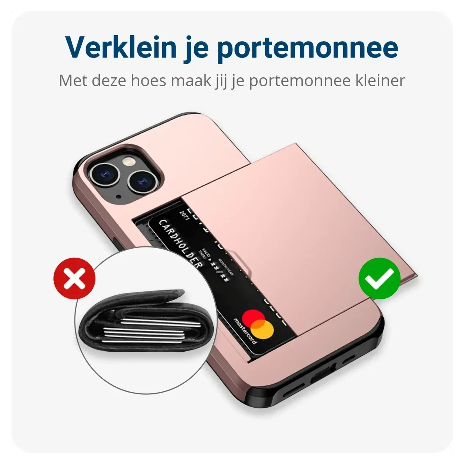 Samsung Galaxy A16 Hoesje met Slider Kaarthouder Back Cover Roze afbeelding 6