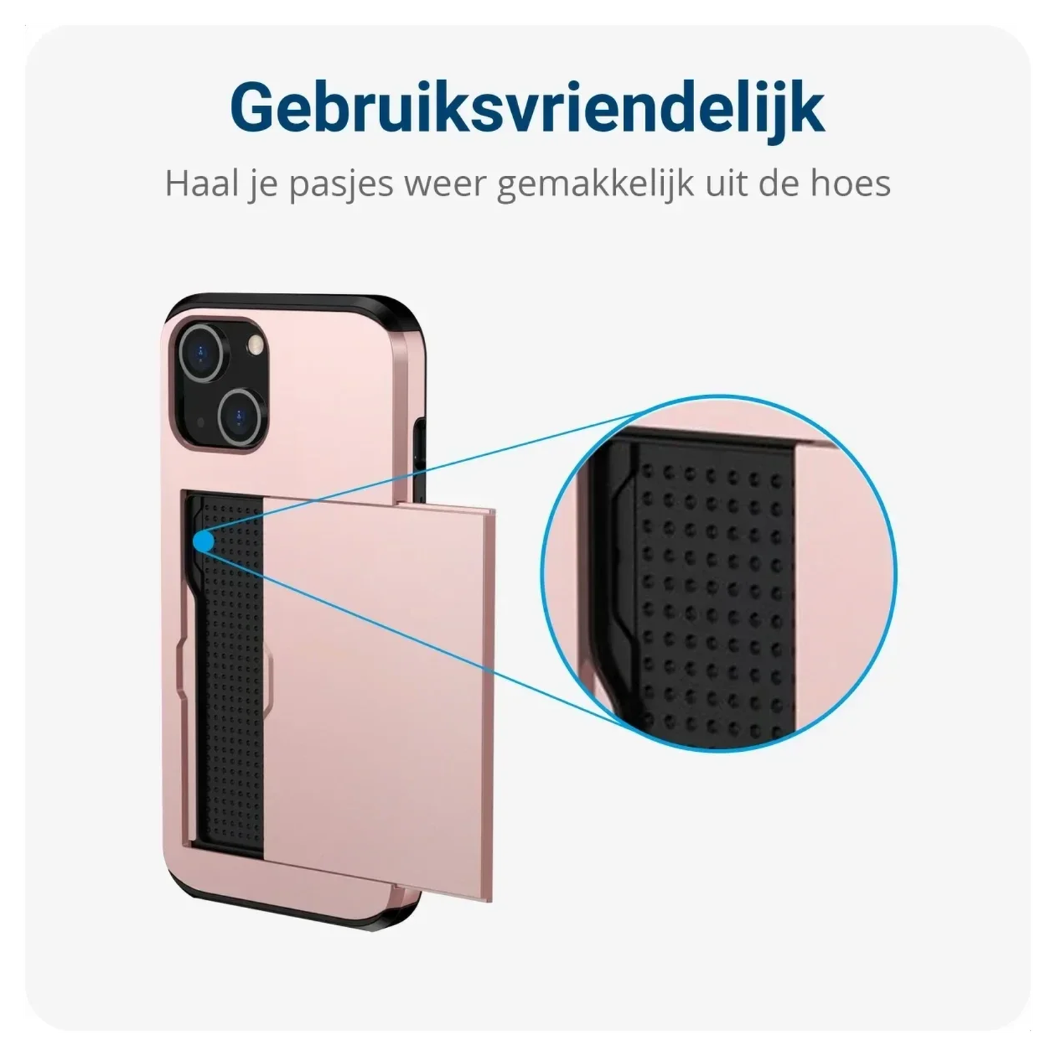 Samsung Galaxy A16 Hoesje met Slider Kaarthouder Back Cover Roze afbeelding 7