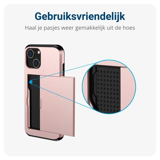 Samsung Galaxy A16 Hoesje met Slider Kaarthouder Back Cover Roze afbeelding 7