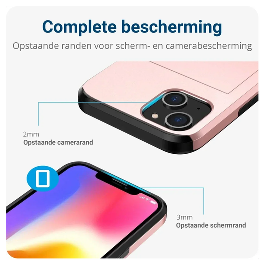 Samsung Galaxy A16 Hoesje met Slider Kaarthouder Back Cover Roze afbeelding 9
