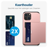 Samsung Galaxy A16 Hoesje met Slider Kaarthouder Back Cover Roze afbeelding 2