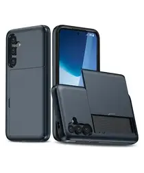 Samsung Galaxy A16 Hoesje met Slider Kaarthouder Back Cover Blauw afbeelding