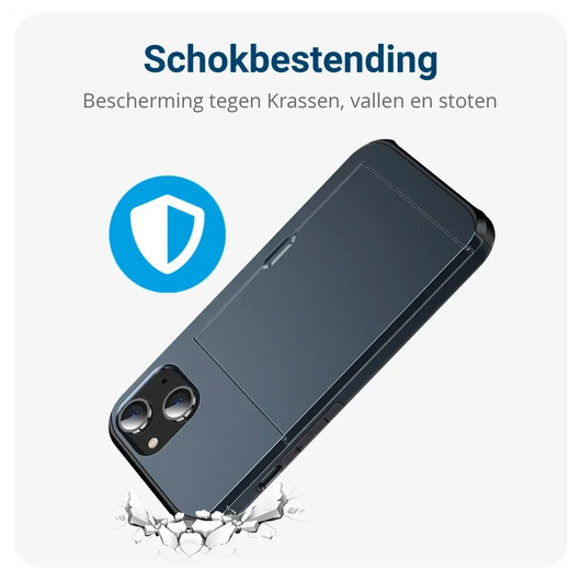 Samsung Galaxy A16 Hoesje met Slider Kaarthouder Back Cover Blauw afbeelding 4