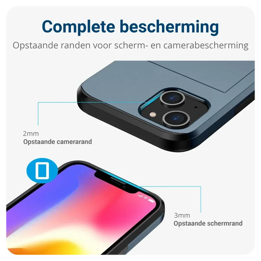 Samsung Galaxy A16 Hoesje met Slider Kaarthouder Back Cover Blauw afbeelding 6