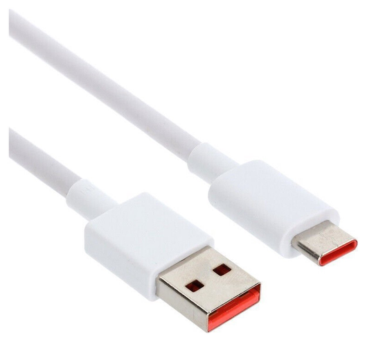 Originele Xiaomi USB-A naar USB-C Kabel 6A 1M Wit afbeelding 1